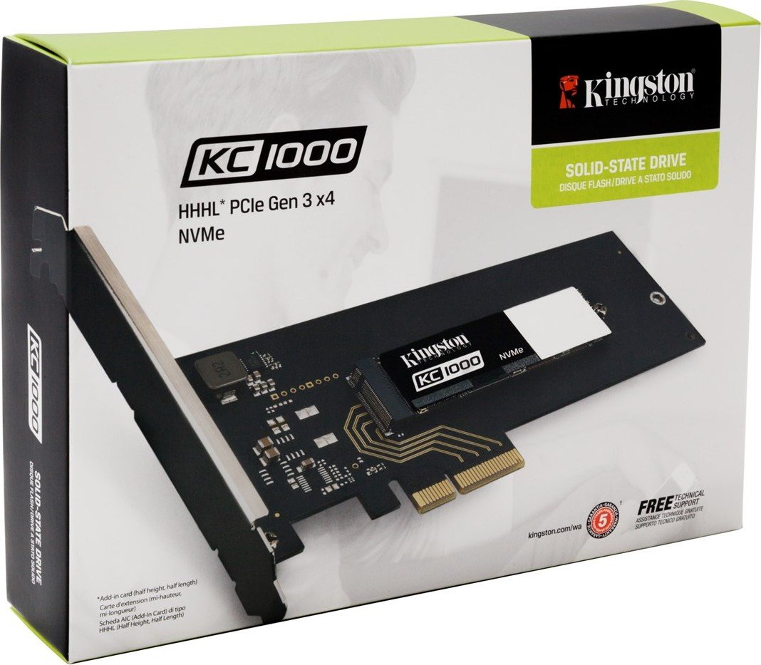 SSD-накопитель PCI-E 480GB Kingston KC1000 HHHL (SKC1000H/480G) купить ...